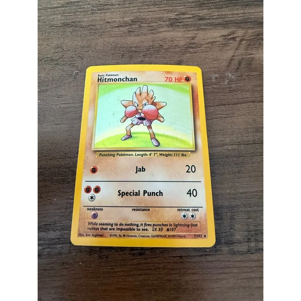 Pokmon | Toys | Hitmonchan Basic Pokmon Holographic 999 Trading Card | Poshmark Pokmon | Toys | Hitmonchan Basic Pokmon Holographic 999 Trading Card | Poshmark